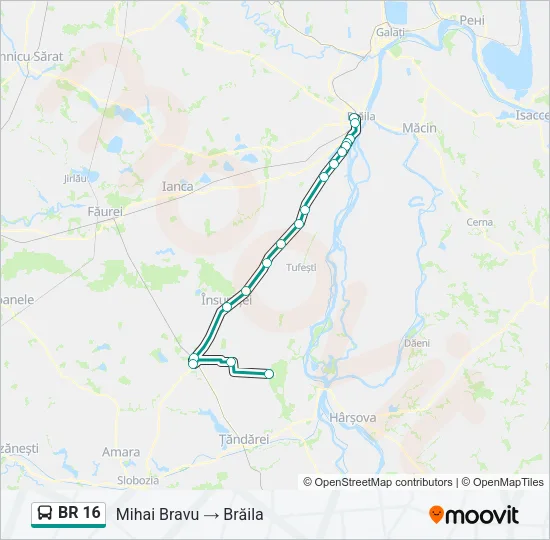 BR 16 Bus Line Map