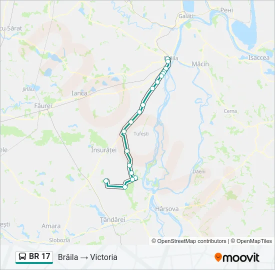 BR 17 Bus Line Map
