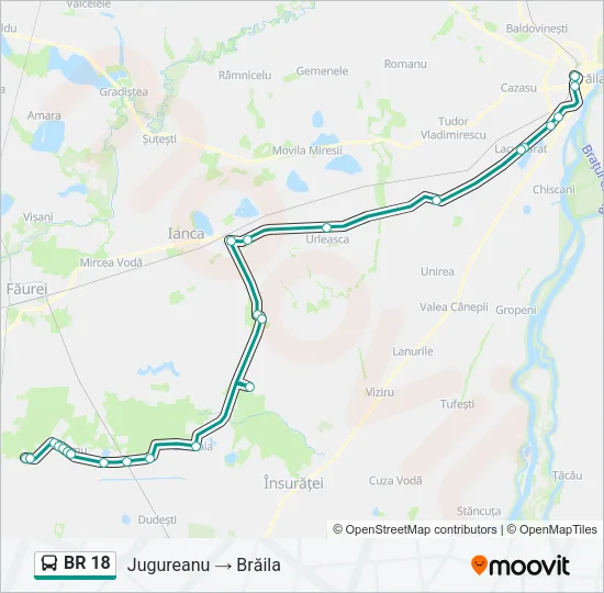 BR 18 Bus Line Map