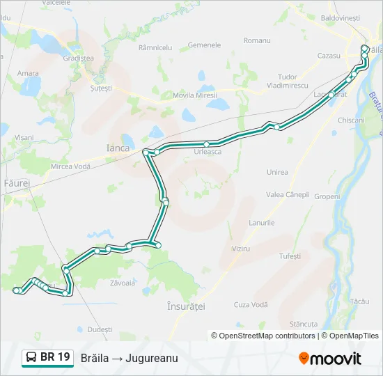 BR 19 Bus Line Map