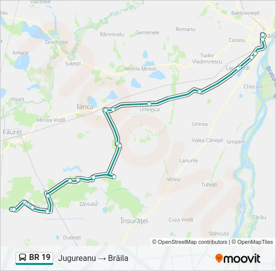 BR 19 Bus Line Map