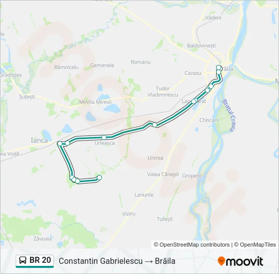 BR 20 Bus Line Map