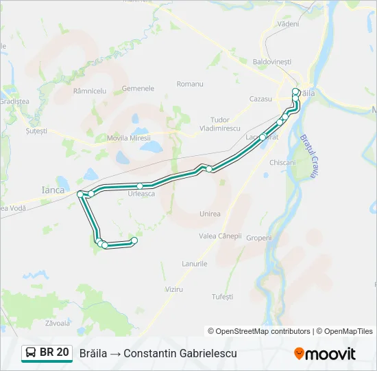 BR 20 Bus Line Map