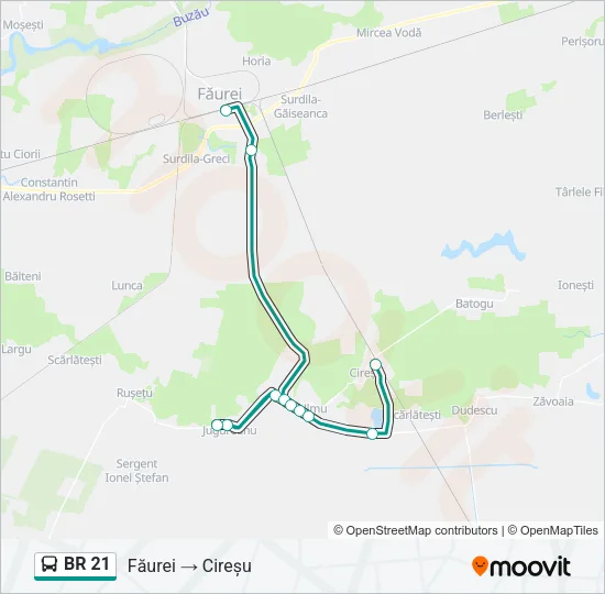 BR 21 Bus Line Map