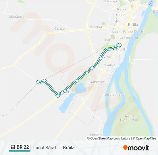 BR 22 Bus Line Map