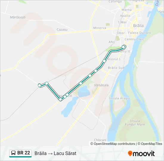BR 22 Bus Line Map