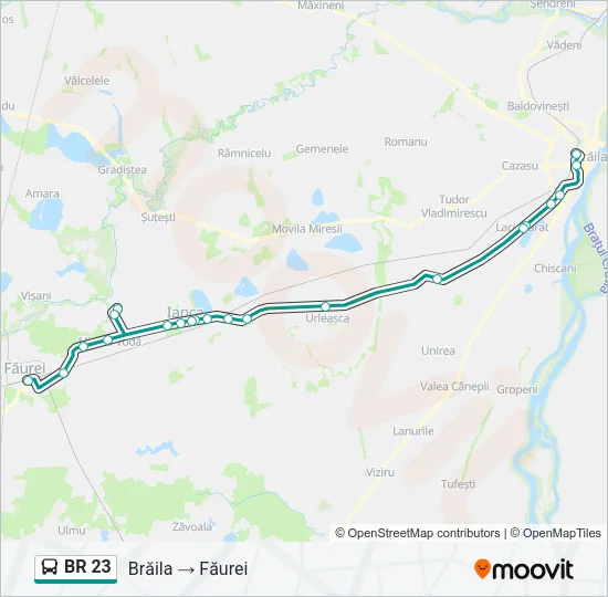 BR 23 Bus Line Map