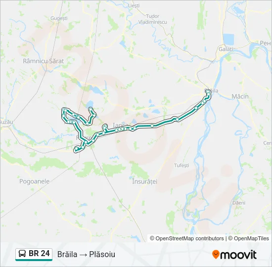 BR 24 Bus Line Map