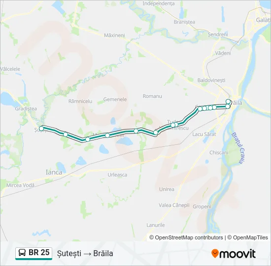 BR 25 Bus Line Map