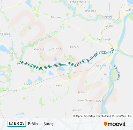 BR 25 Bus Line Map