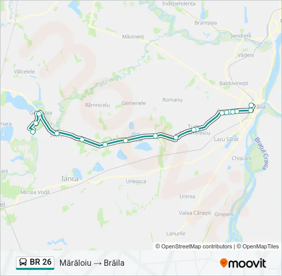 BR 26 Bus Line Map