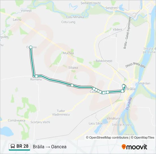 BR 28 Bus Line Map