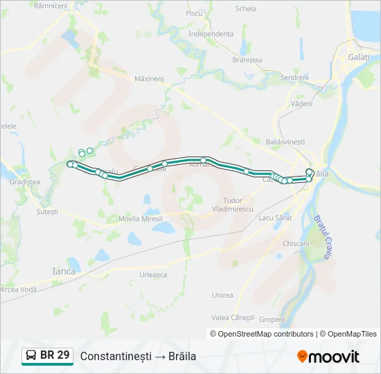 BR 29 Bus Line Map