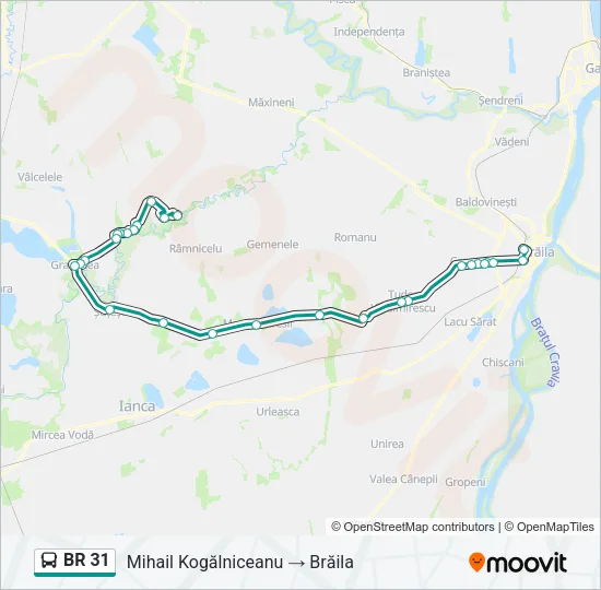 BR 31 Bus Line Map