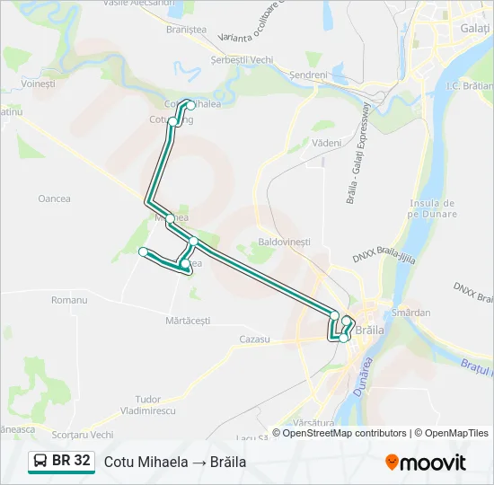 BR 32 Bus Line Map