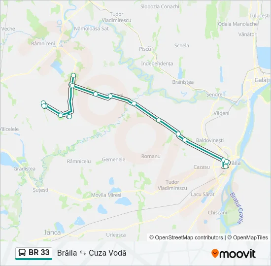 BR 33 Bus Line Map