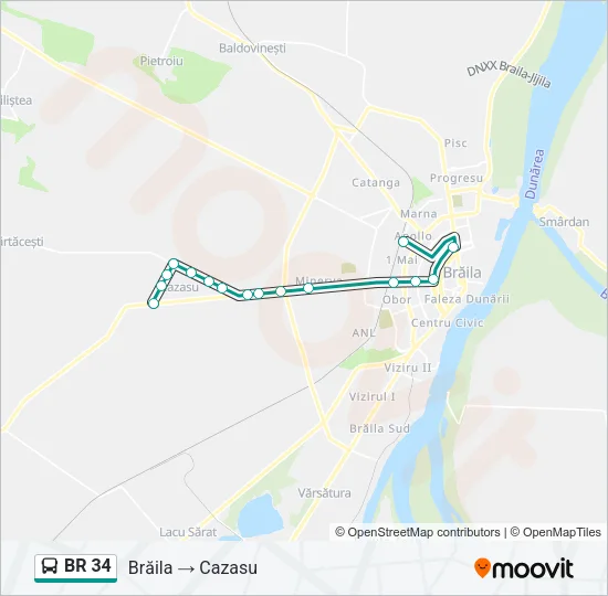 BR 34 Bus Line Map
