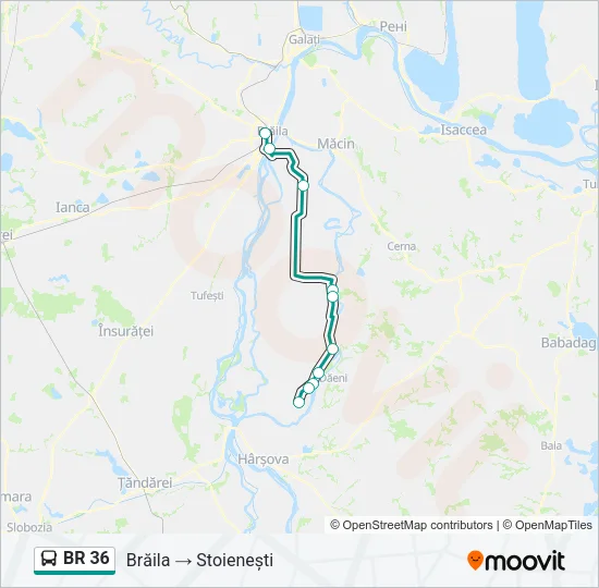 BR 36 Bus Line Map