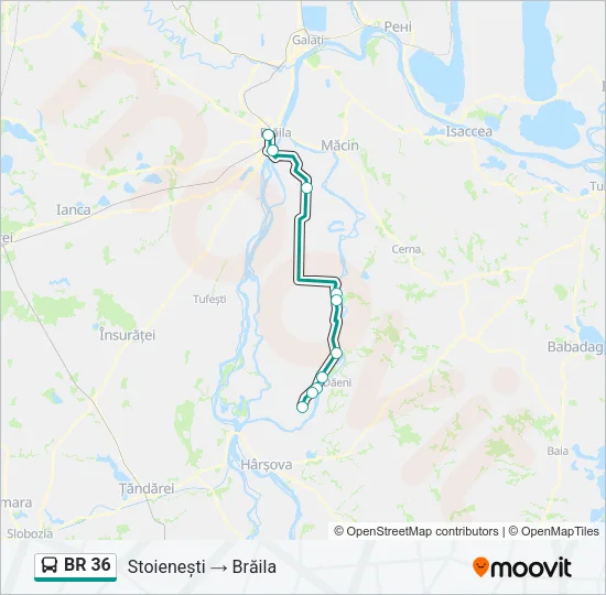 BR 36 Bus Line Map