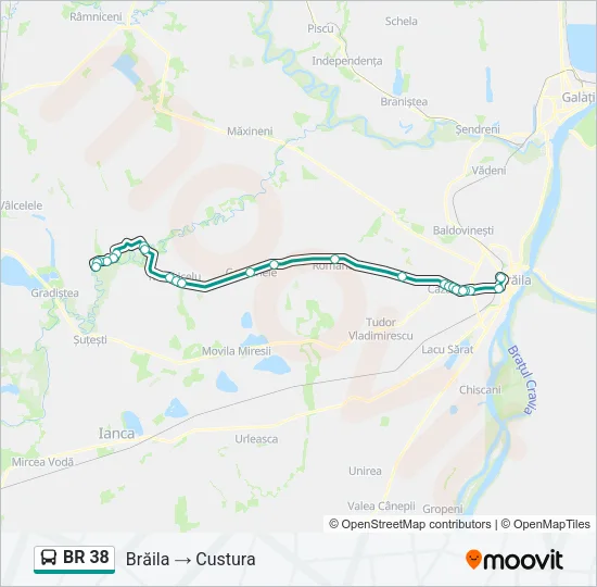 BR 38 Bus Line Map