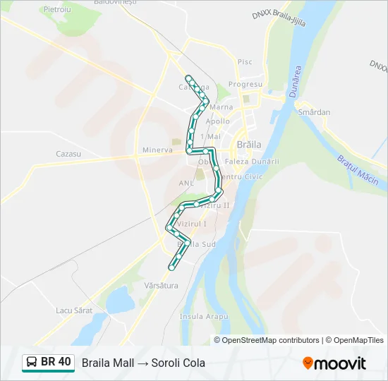 BR 40 Bus Line Map