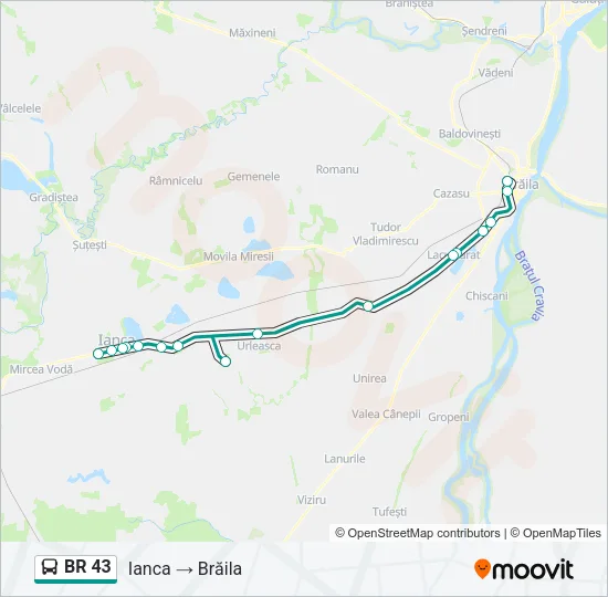 BR 43 Bus Line Map