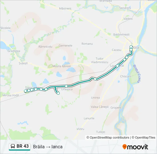 BR 43 Bus Line Map