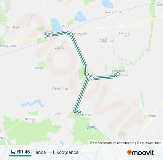 BR 45 Bus Line Map