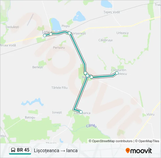 BR 45 Bus Line Map