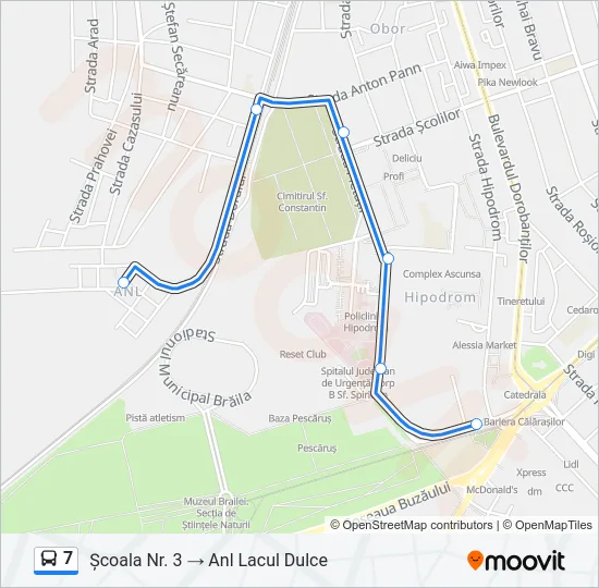 7 Bus Line Map