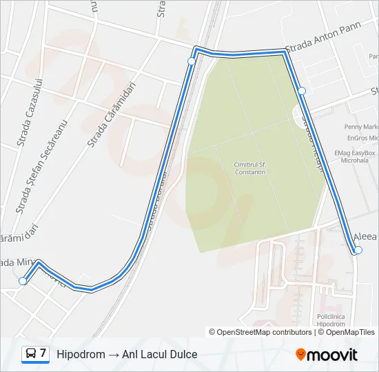7 Bus Line Map