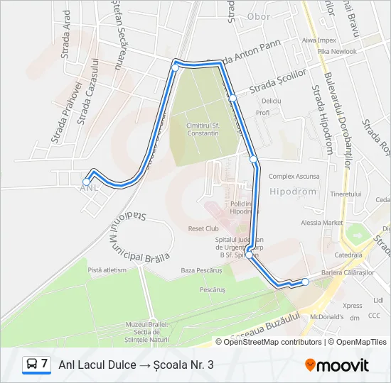 7 Bus Line Map