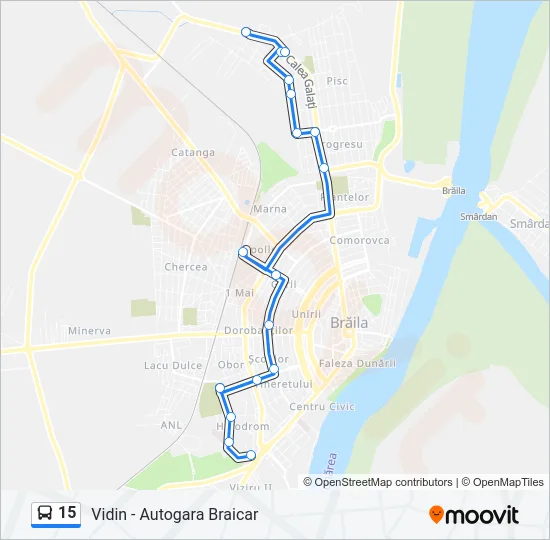 15 Bus Line Map