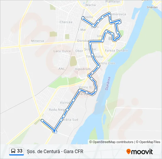 33 Bus Line Map