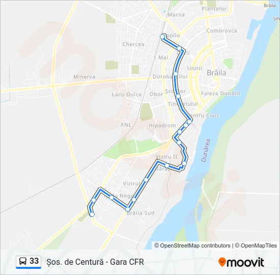 33 Bus Line Map
