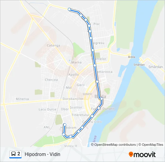 2 Bus Line Map