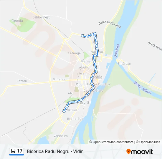 17 Bus Line Map