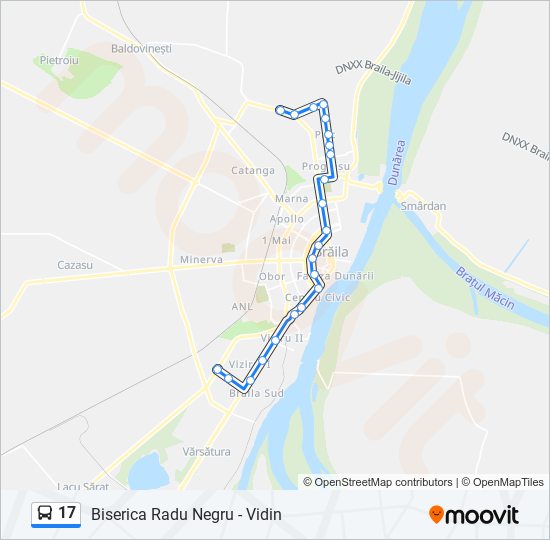 17 bus Line Map