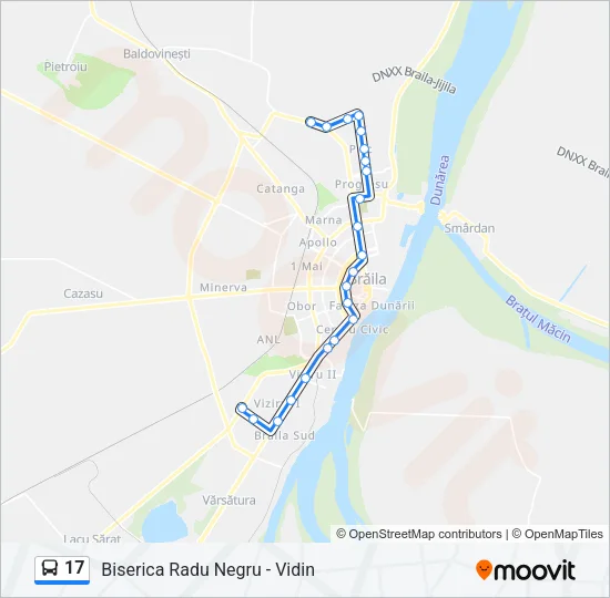 17 Bus Line Map