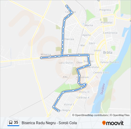 35 bus Line Map