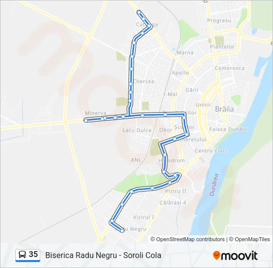 35 Bus Line Map