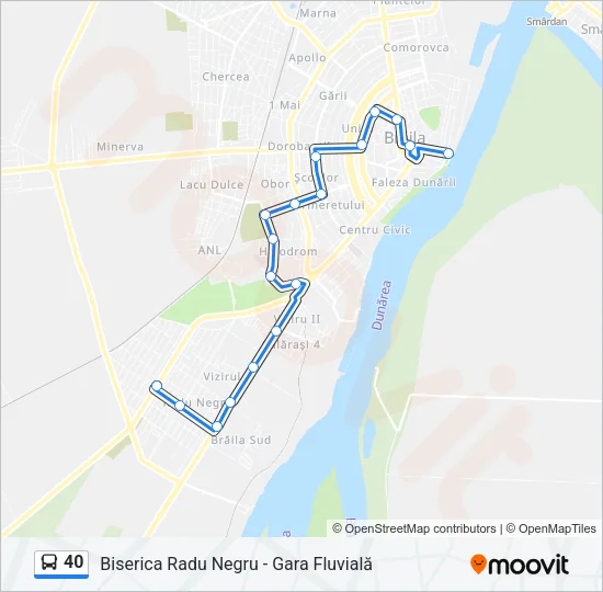 40 Bus Line Map