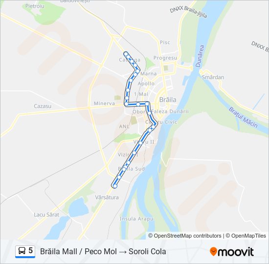 5 bus Line Map