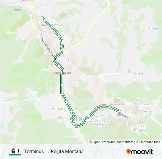 1 Light Rail Line Map