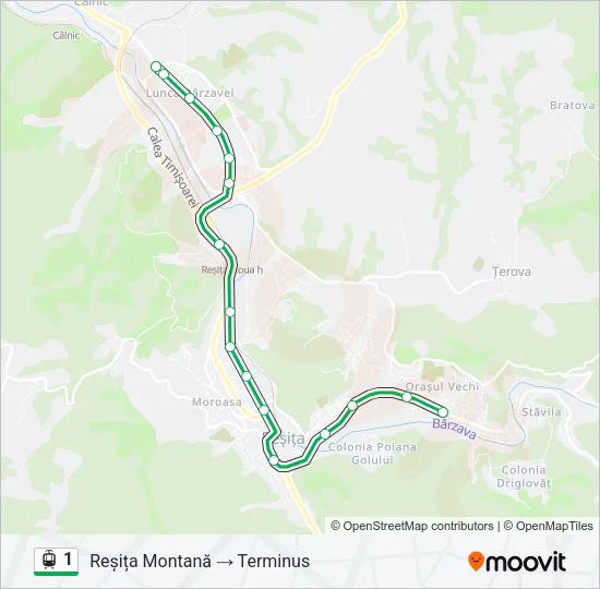 1 Light Rail Line Map
