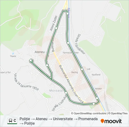 C Bus Line Map