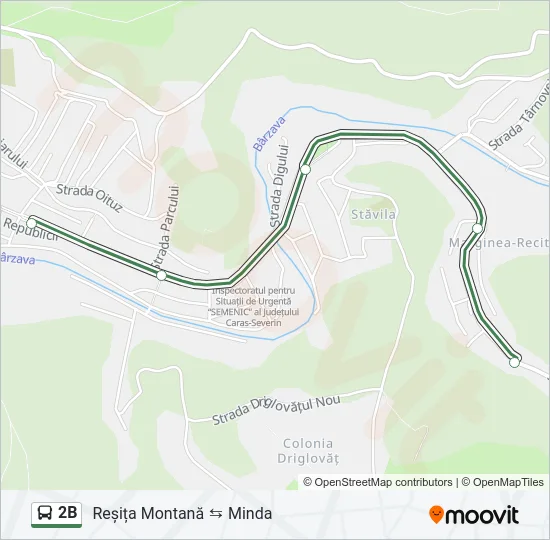 2B Bus Line Map