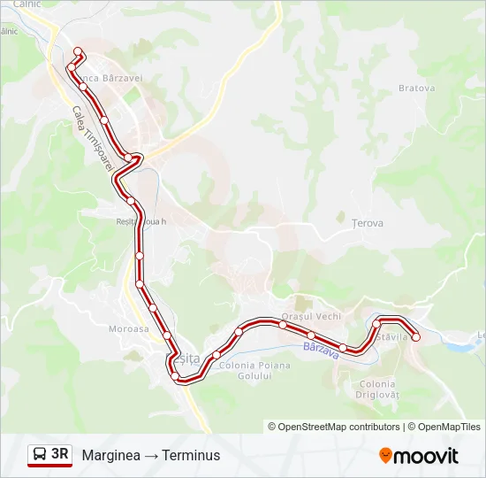 3R Bus Line Map