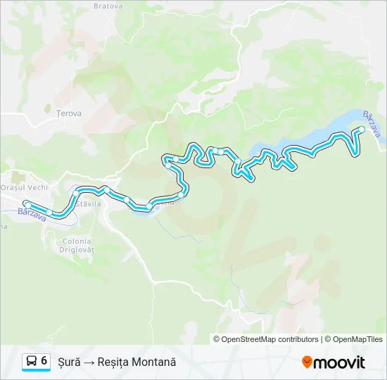 6 Bus Line Map