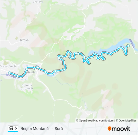 6 Bus Line Map